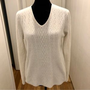 Coldwater Creek Ivory Texture Sweater M